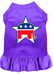 Republican Screen Print Dress Purple XXXL (20)