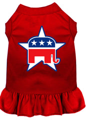 Republican Screen Print Dress Red XXXL (20)