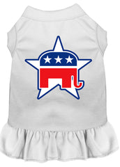 Republican Screen Print Dress White XXXL (20)