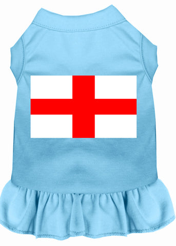 St Georges Cross Screen Print Dress Baby Blue XXXL (20)