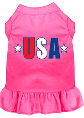 USA Star Screen Print Dress Bright Pink XXXL (20)