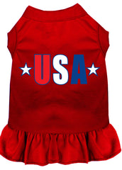 USA Star Screen Print Dress Red XXXL (20)