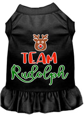 Team Rudolph Screen Print Dog Dress Black XXXL