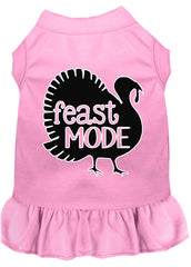 Feast Mode Screen Print Dog Dress Light Pink XXXL