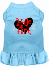 Little Flirt Screen Print Dog Dress Baby Blue XXXL