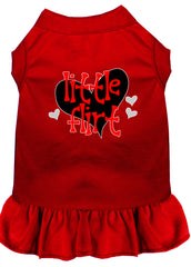 Little Flirt Screen Print Dog Dress Red XXXL