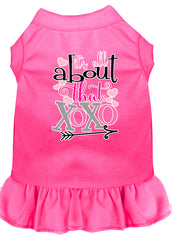 All about the XOXO Screen Print Dog Dress Bright Pink XXXL