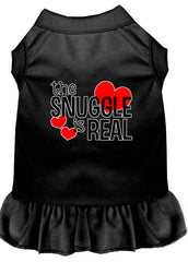 The Snuggle is Real Screen Print Dog Dress Black XXXL