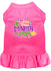 Miss Mardi Gras Screen Print Mardi Gras Dog Dress Bright Pink XXXL