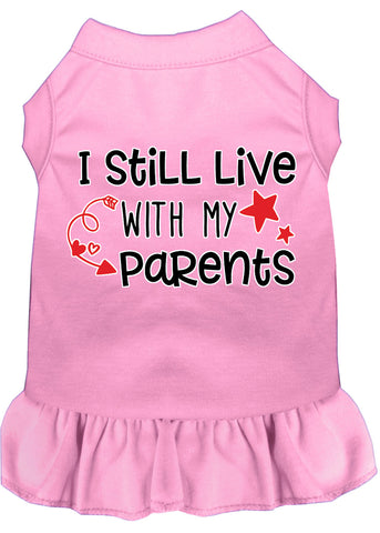 Still Live with my Parents Screen Print Dog Dress Light Pink XXXL (20)