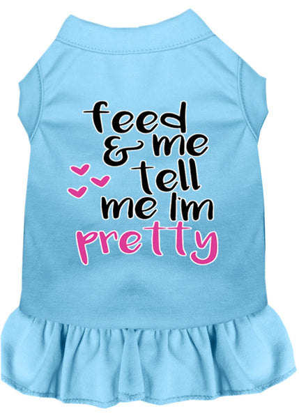 Tell me I'm Pretty Screen Print Dog Dress Baby Blue XXXL (20)