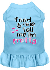 Tell me I'm Pretty Screen Print Dog Dress Baby Blue XXXL (20)