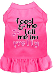 Tell me I'm Pretty Screen Print Dog Dress Bright Pink XXXL (20)