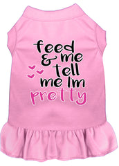 Tell me I'm Pretty Screen Print Dog Dress Light Pink XXXL (20)