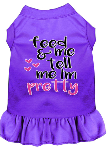 Tell me I'm Pretty Screen Print Dog Dress Purple XXXL (20)
