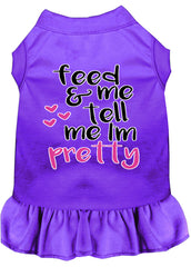 Tell me I'm Pretty Screen Print Dog Dress Purple XXXL (20)