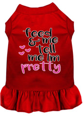 Tell me I'm Pretty Screen Print Dog Dress Red XXXL (20)