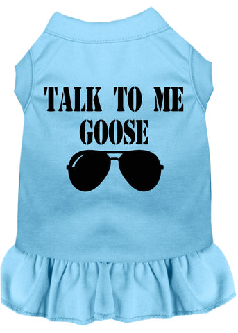 Talk to me Goose Screen Print Dog Dress Baby Blue XXXL (20)