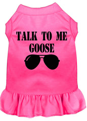 Talk to me Goose Screen Print Dog Dress Bright Pink XXXL (20)