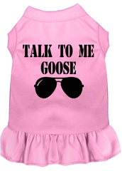 Talk to me Goose Screen Print Dog Dress Light Pink XXXL (20)