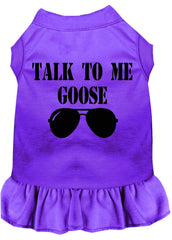 Talk to me Goose Screen Print Dog Dress Purple XXXL (20)