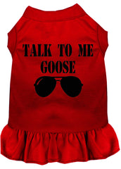 Talk to me Goose Screen Print Dog Dress Red XXXL (20)