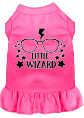 Little Wizard Screen Print Dog Dress Bright Pink XXXL (20)