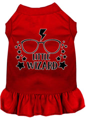 Little Wizard Screen Print Dog Dress Red XXXL (20)