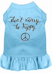 Be Hippy Screen Print Dog Dress Baby Blue XXXL (20)