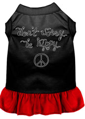 Be Hippy Screen Print Dog Dress Black with Red XXXL (20)