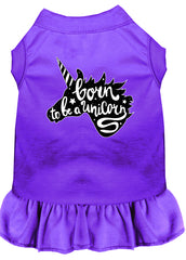 Born to be a Unicorn Screen Print Dog Dress Purple XXXL (20)