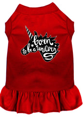 Born to be a Unicorn Screen Print Dog Dress Red XXXL (20)