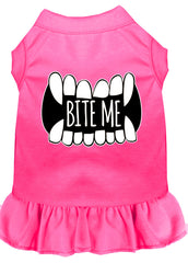 Bite Me Screen Print Dog Dress Bright Pink XXXL (20)