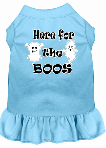 Here for the Boos Screen Print Dog Dress Baby Blue XXXL (20)