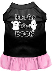 Here for the Boos Screen Print Dog Dress Black with Light Pink XXXL (20)