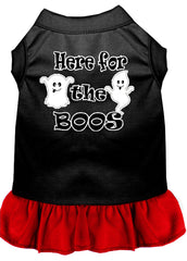 Here for the Boos Screen Print Dog Dress Black with Red XXXL (20)