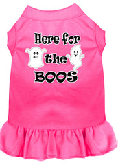 Here for the Boos Screen Print Dog Dress Bright Pink XXXL (20)