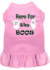 Here for the Boos Screen Print Dog Dress Light Pink XXXL (20)