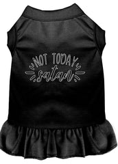 Not Today Satan Screen Print Dog Dress Black XXXL (20)