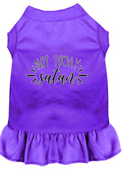 Not Today Satan Screen Print Dog Dress Purple XXXL (20)