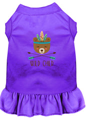 Wild Child Embroidered Dog Dress Purple XXXL 