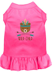 Wild Child Embroidered Dog Dress Bright Pink XXXL 