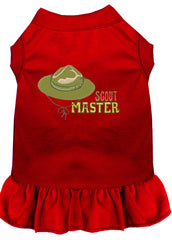 Scout Master Embroidered Dog Dress Red XXXL 