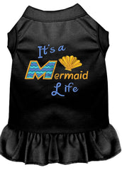 Mermaid Life Embroidered Dog Dress Black XXXL 