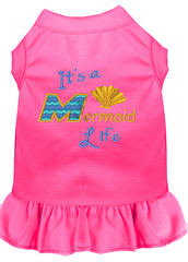 Mermaid Life Embroidered Dog Dress Bright Pink XXXL 