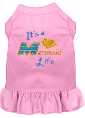 Mermaid Life Embroidered Dog Dress Light Pink XXXL 