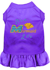 Mermaid Life Embroidered Dog Dress Purple XXXL 