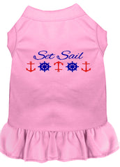 Set Sail Embroidered Dog Dress Light Pink XXXL 