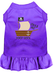 Poop Deck Embroidered Dog Dress Purple XXXL 