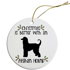 Dog Breed Specific Round Christmas Ornament